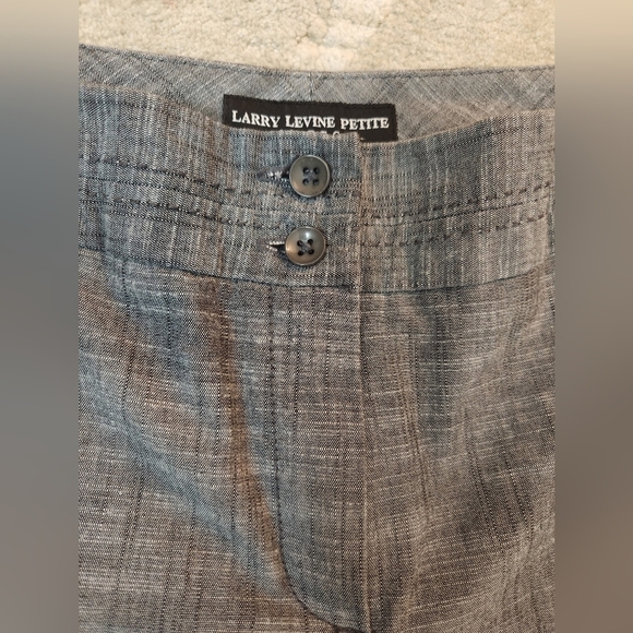 Larry Levine Petite Stretch Size P10 Gray Shorts - Picture 3 of 7